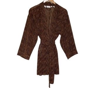 Vintage Victoria’s Secret Kimono Robe Animal Print OS